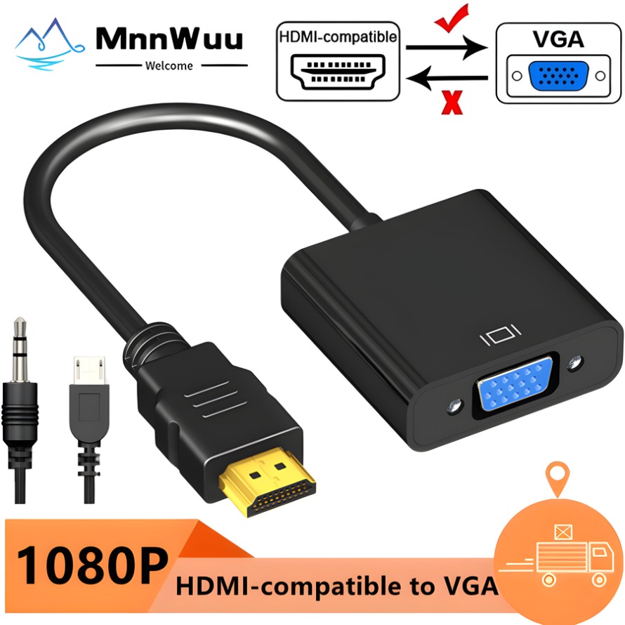 Pc Power Supply - Konverter Adaptor VGA Kompatibel dengan HDMI
