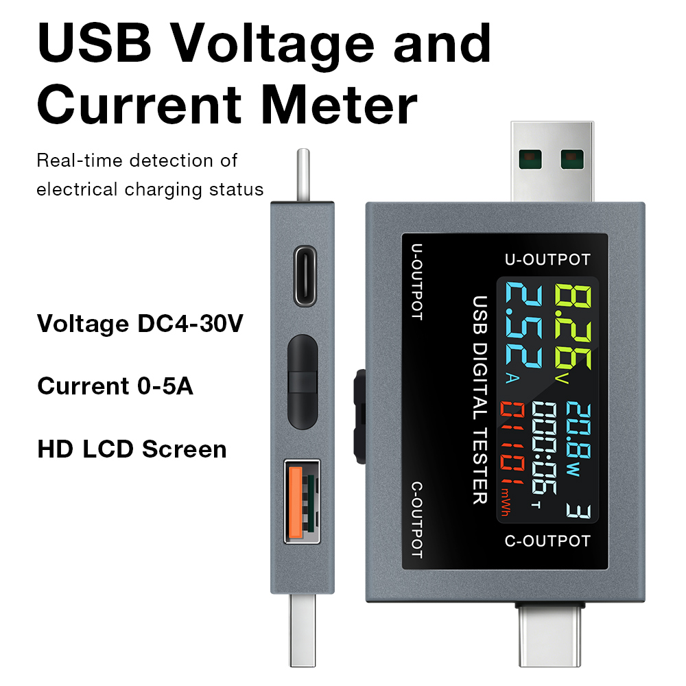 Penguji Pengisian Daya USB Tip - Power Supply Tester ulasan dan harga