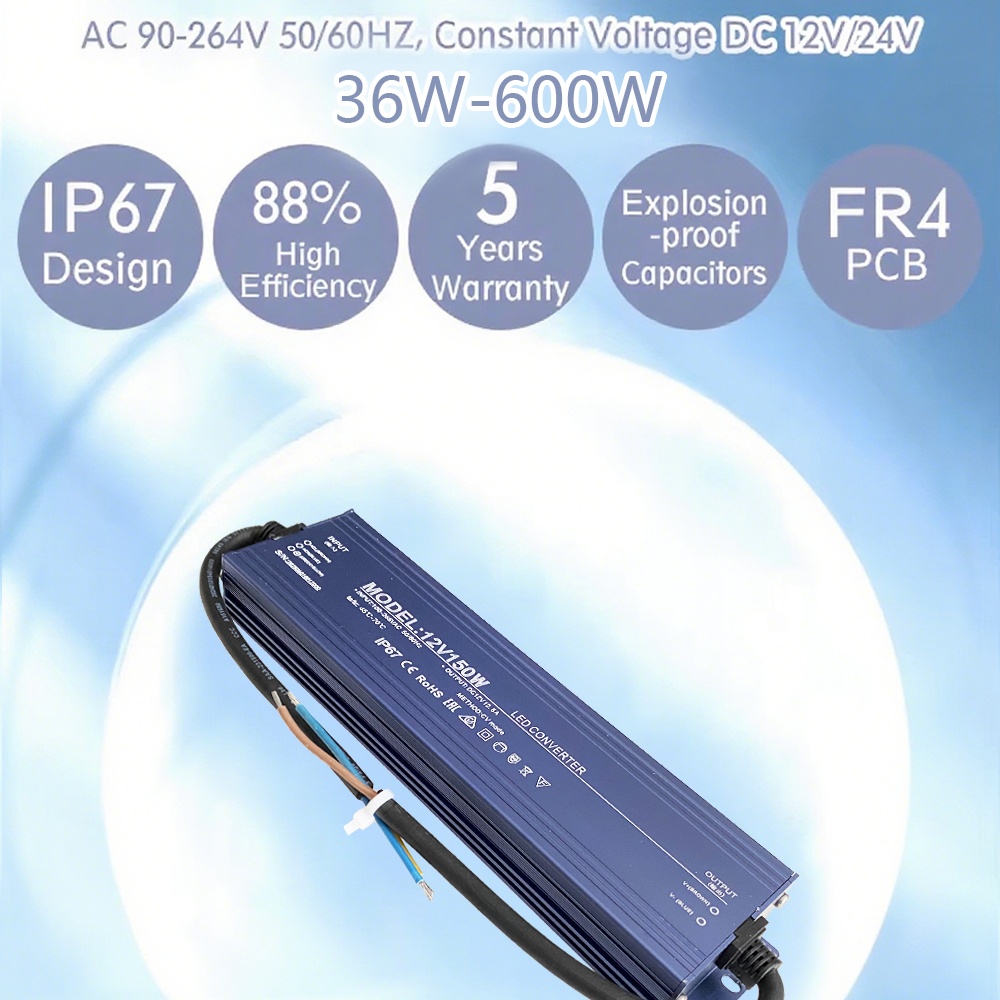 Catu Daya LED Tahan Air IP67 I - Power Supply 500W ulasan dan harga